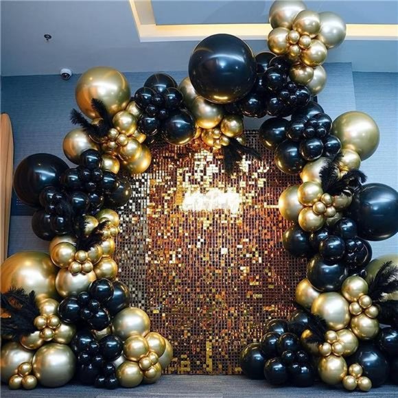 Black Latex Balloon Arch Kit,102PCS 18In 12In 10In 5In Arch Garland For Festival - Picture 6 of 6